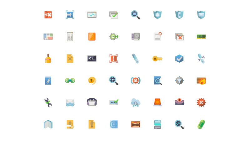 Flat Security Icons