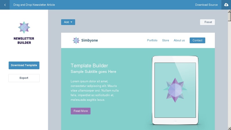 Simbyone Newsletter Builder
